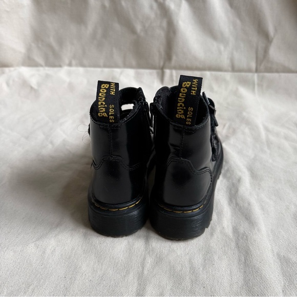 Dr. Martens Junior Devon Bex Black Leather Ankle Boots - Picture 4 of 7
